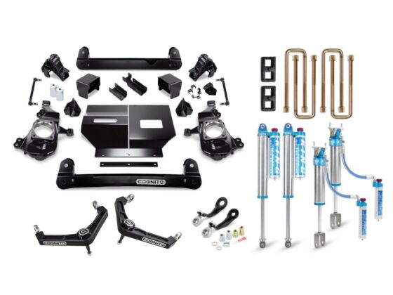 Cognito 4-Inch Elite Billet UCA Lift Kit with King 2.5 Reservoir Shocks for 20-26 Silverado/Sierra 2500/3500 2WD/4WD