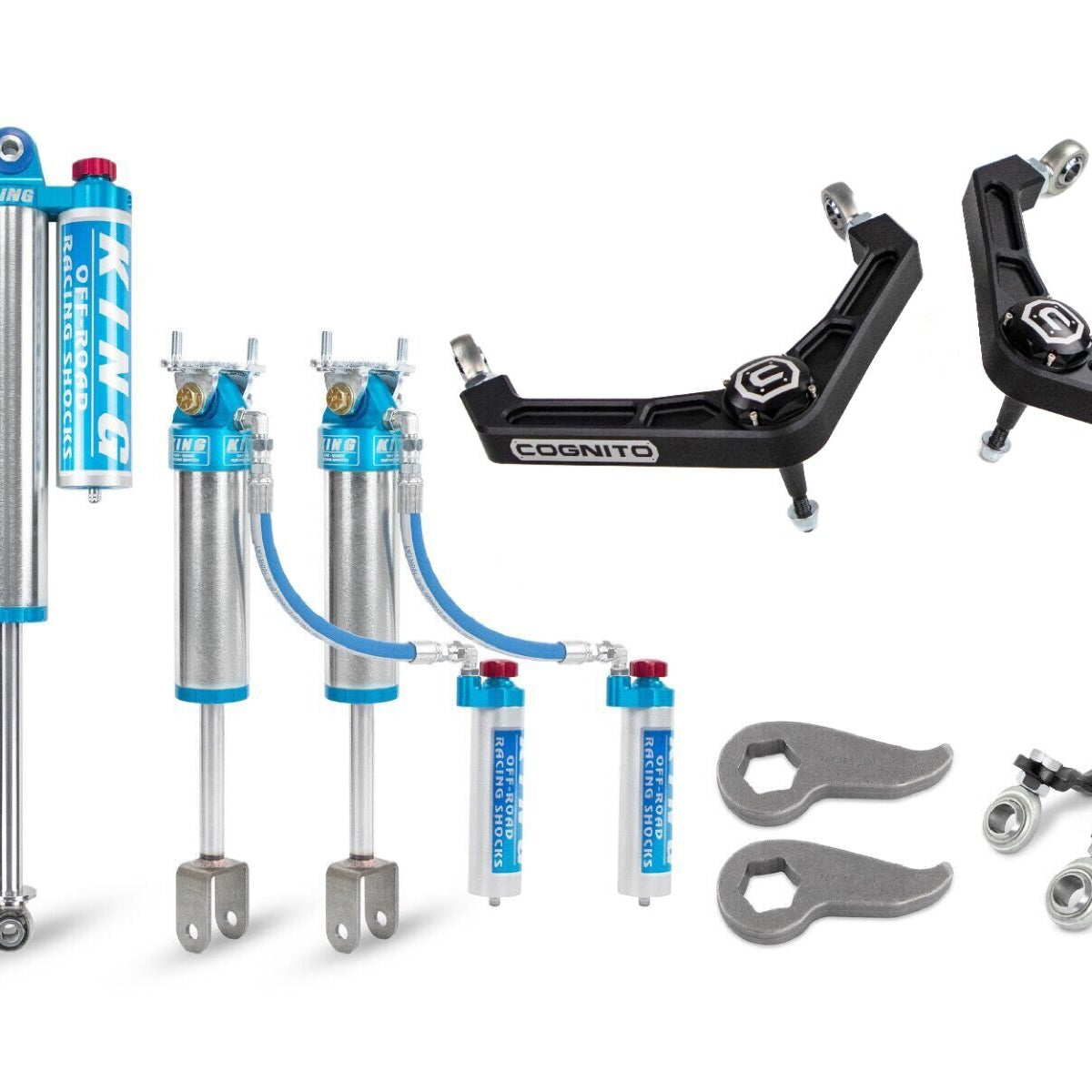 Cognito 3-Inch Elite Billet UCA Leveling Kit with King 2.5 Reservoir S ...